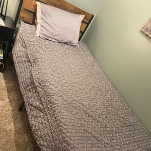 Beddy’s Zipper Bedding Jameson Luxe Cotton Gray Arrow Twin